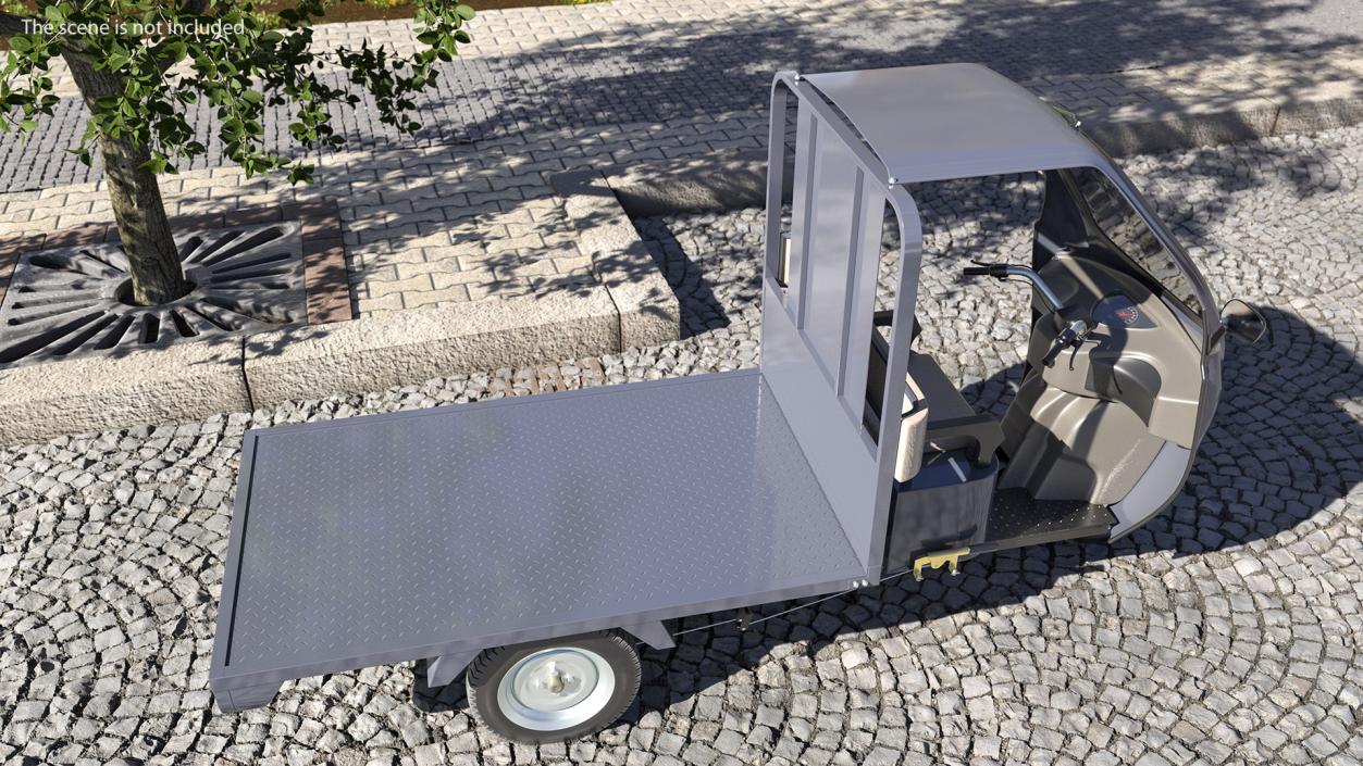 3D Three Wheeler Cargo Rickshaw model