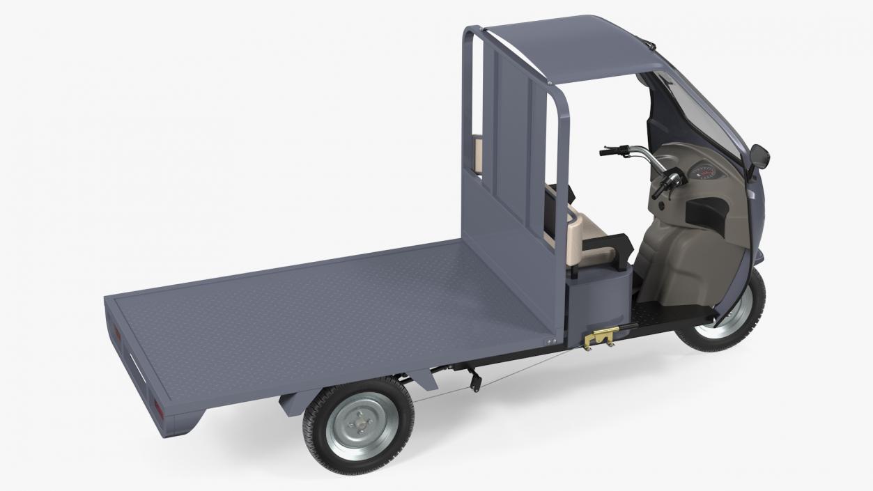 3D Three Wheeler Cargo Rickshaw model