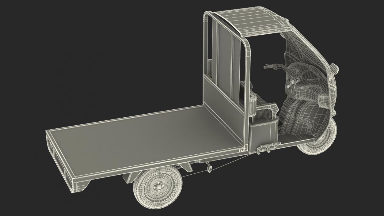 3D Three Wheeler Cargo Rickshaw model