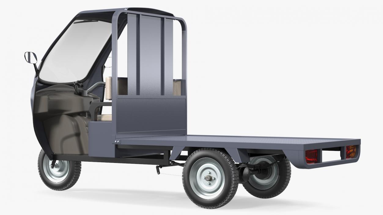 3D Three Wheeler Cargo Rickshaw model