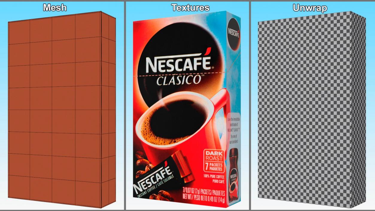 3D Nescafe Coffee Boxes Collection