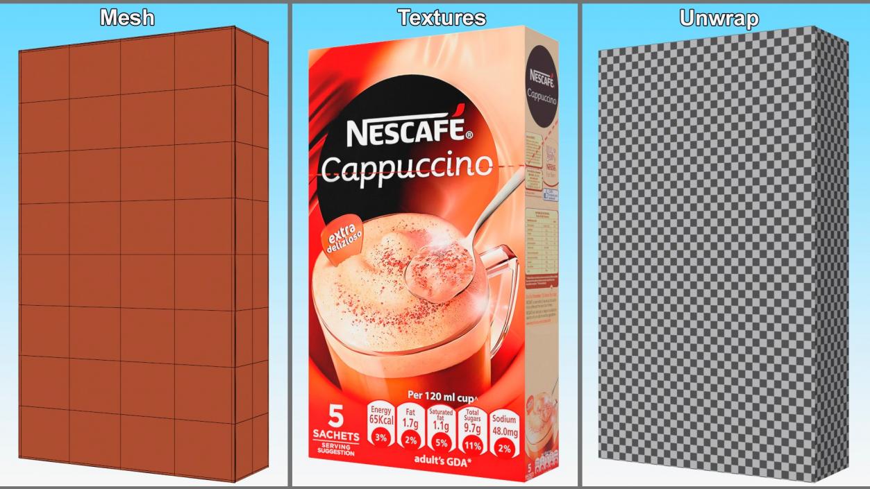 3D Nescafe Coffee Boxes Collection