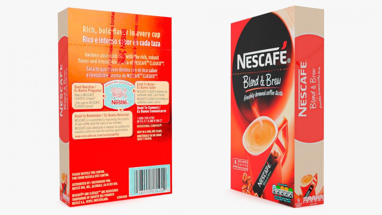 3D Nescafe Coffee Boxes Collection