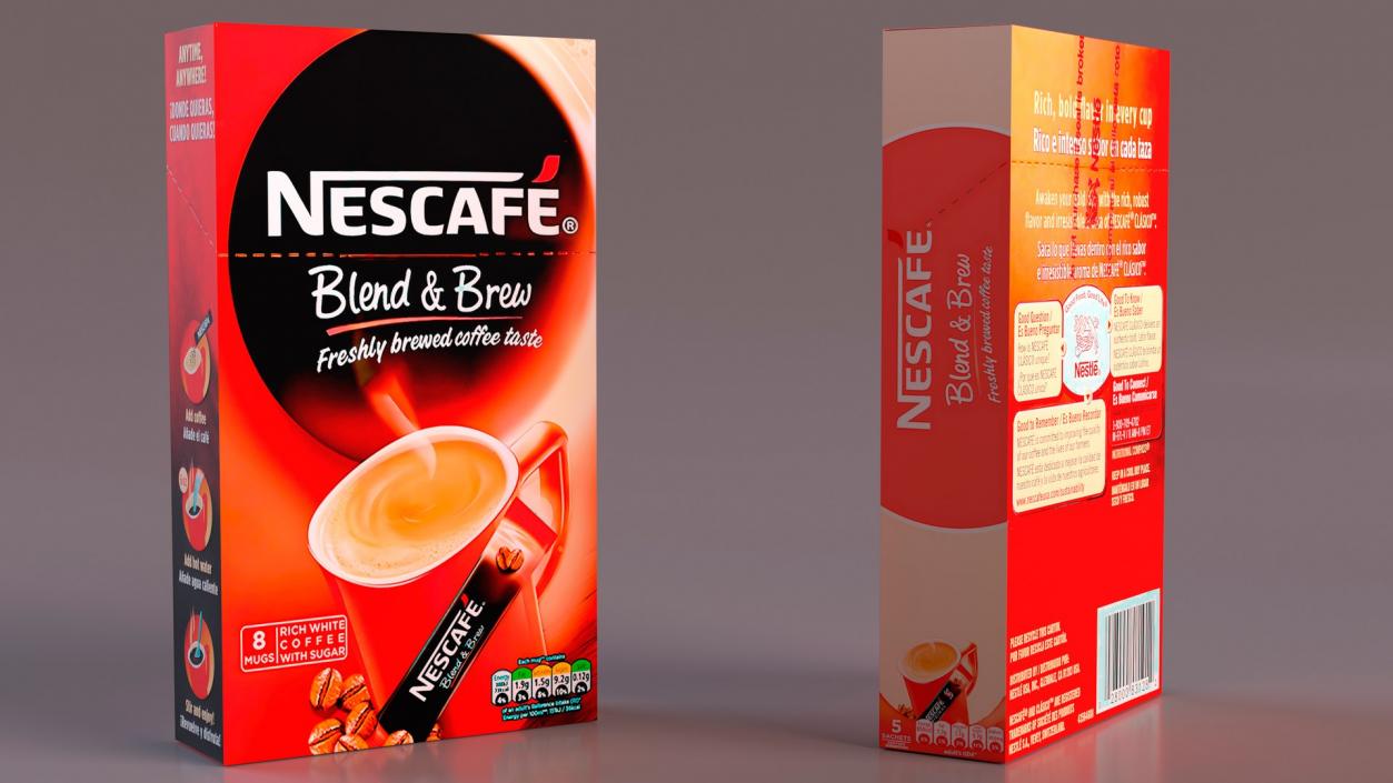 3D Nescafe Coffee Boxes Collection