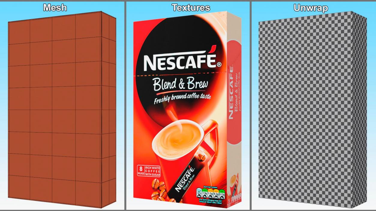 3D Nescafe Coffee Boxes Collection