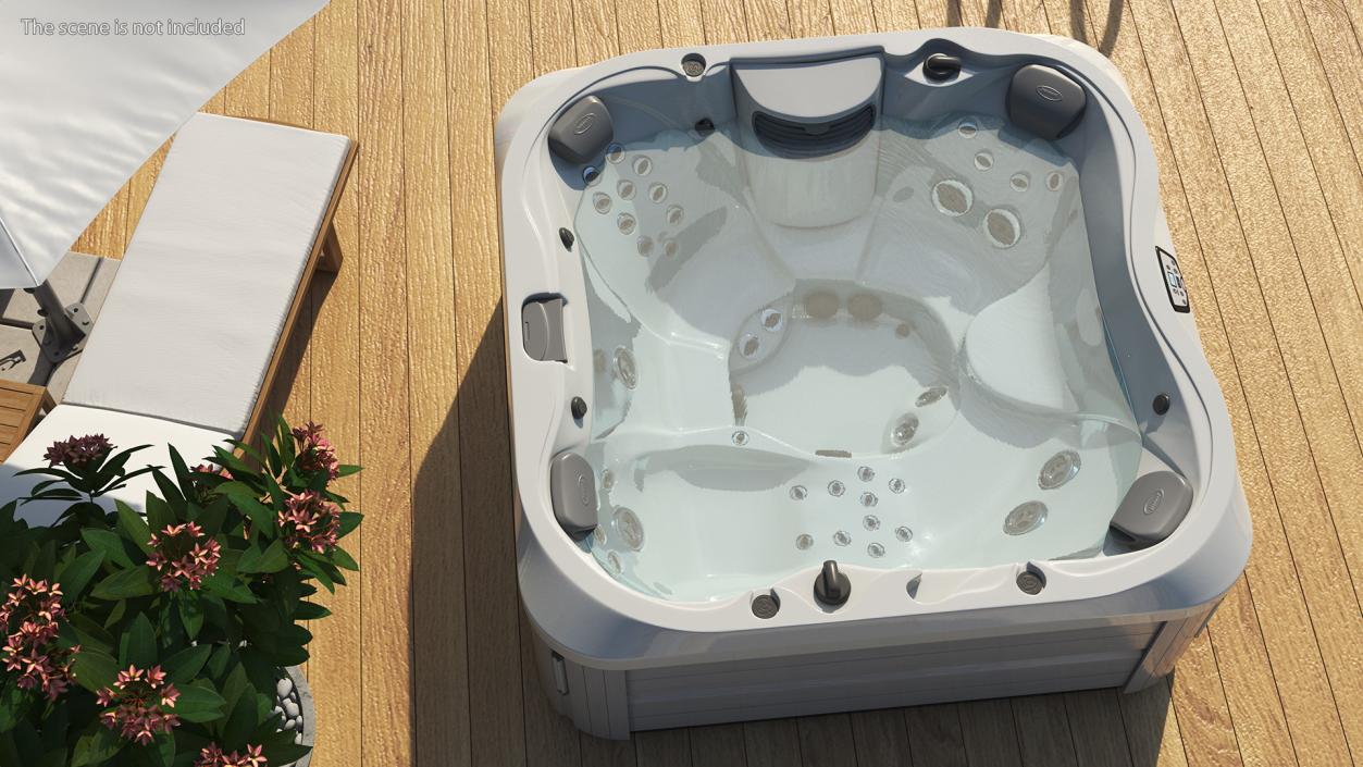 3D Jacuzzi J 335 Hot Tub Beige with Water model