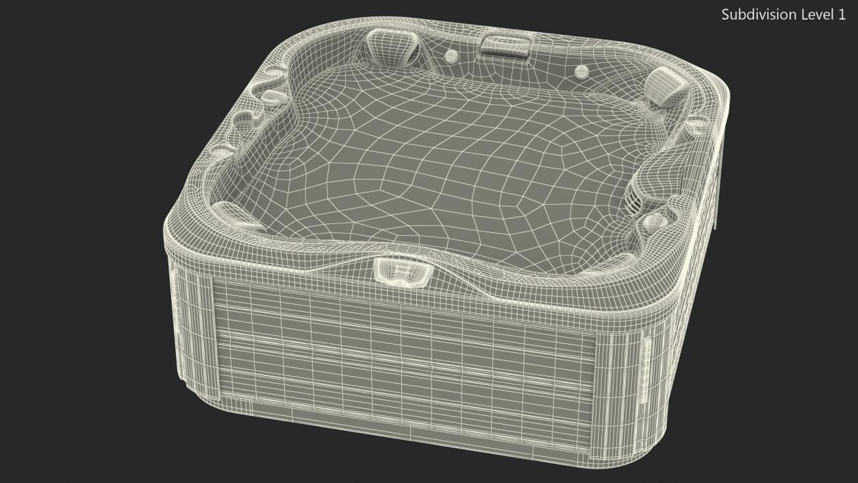 3D Jacuzzi J 335 Hot Tub Beige with Water model