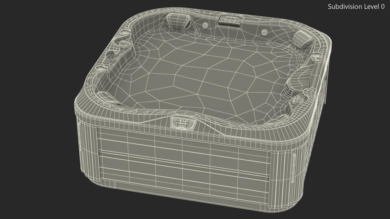 3D Jacuzzi J 335 Hot Tub Beige with Water model