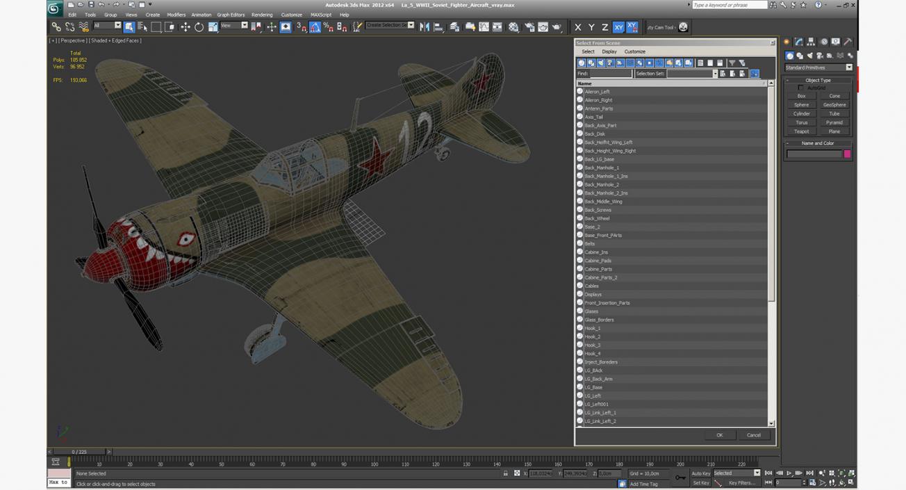 3D La-5 WWII Soviet Fighter Aircraft model