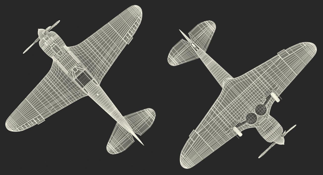 3D La-5 WWII Soviet Fighter Aircraft model