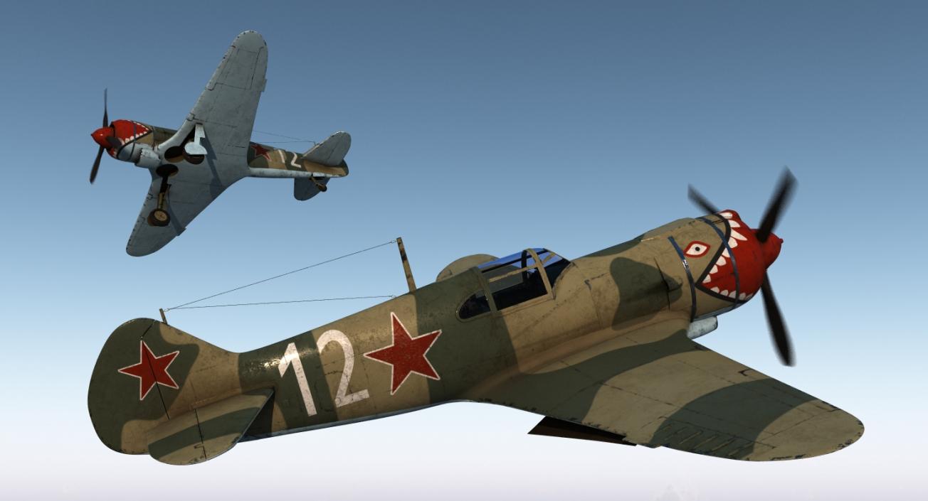 3D La-5 WWII Soviet Fighter Aircraft model