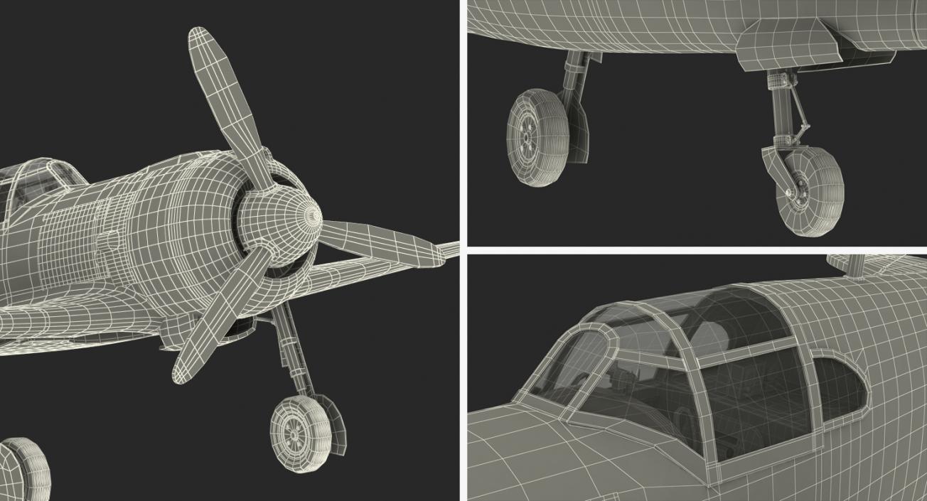 3D La-5 WWII Soviet Fighter Aircraft model