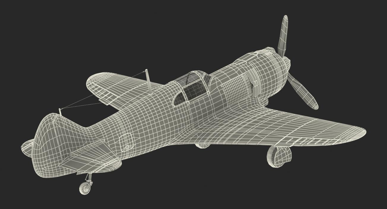 3D La-5 WWII Soviet Fighter Aircraft model