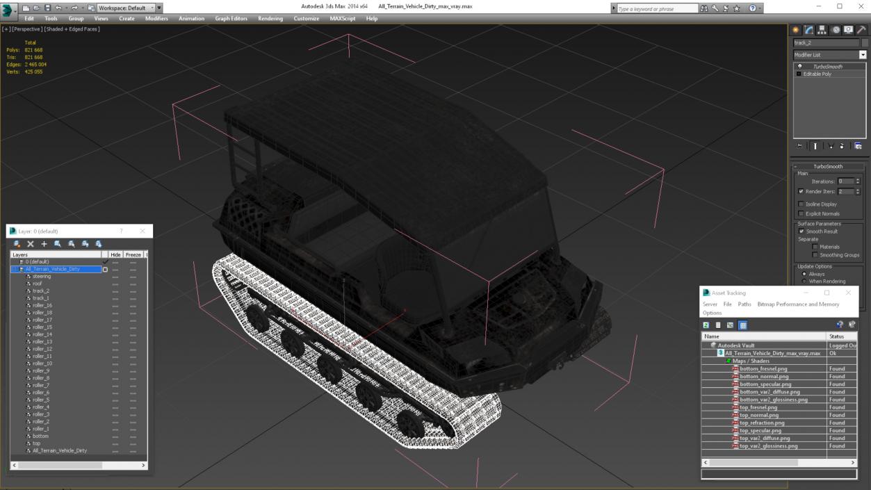 3D model All Terrain Vehicle Dirty