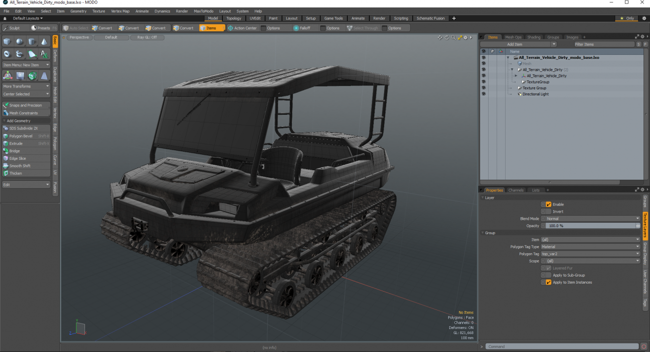 3D model All Terrain Vehicle Dirty