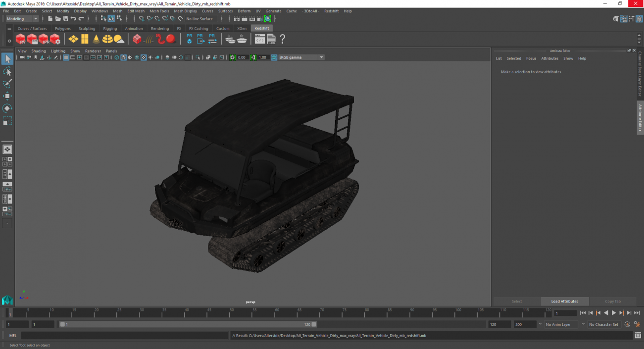 3D model All Terrain Vehicle Dirty