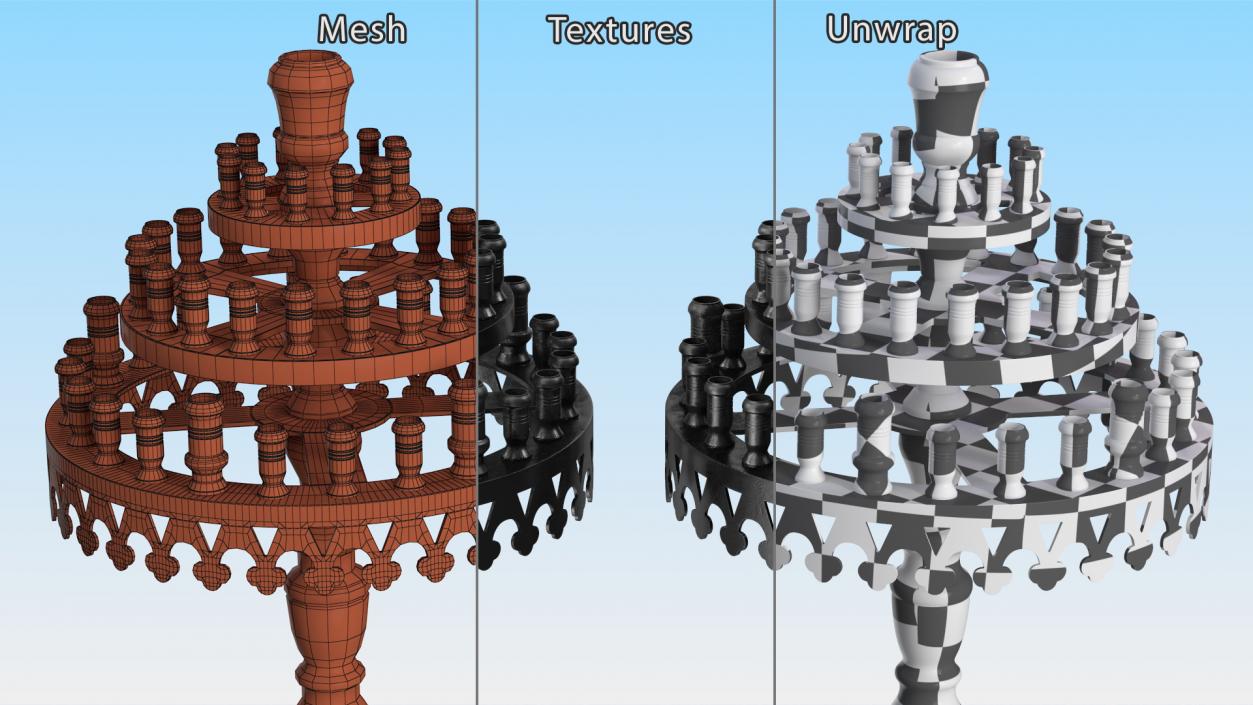 3D model Cast Iron Candle Holder 2