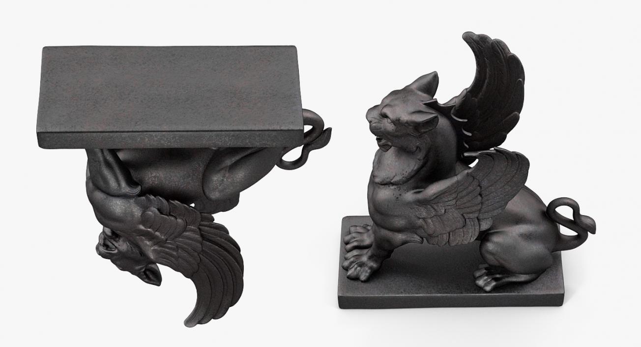 3D Bronze Griffin Statue