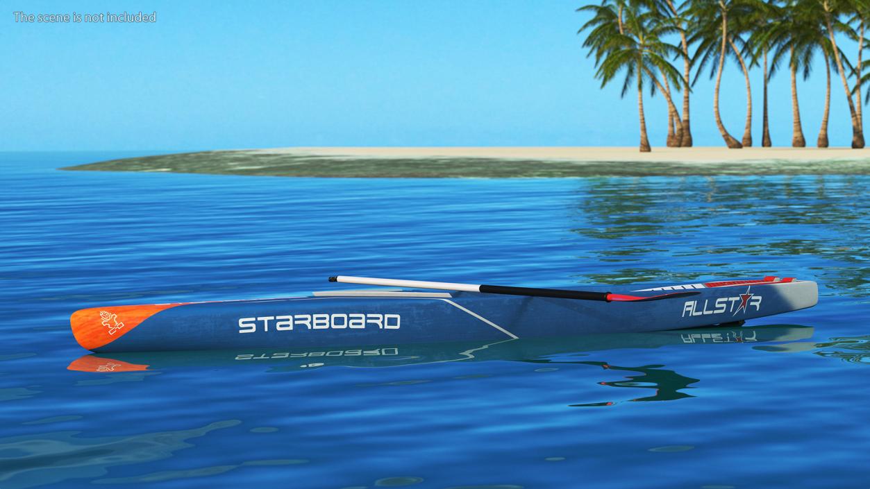 Starboard Allstar Race Paddle SUP Board 3D model