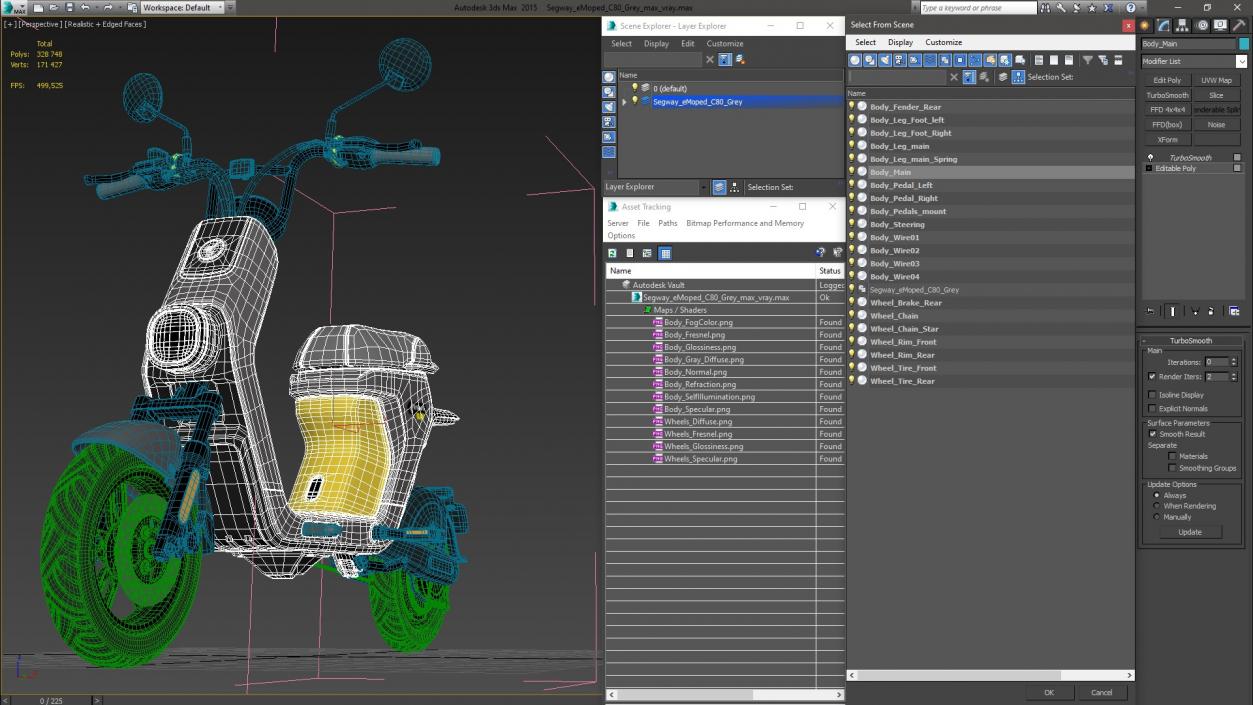 Segway eMoped C80 Grey 3D