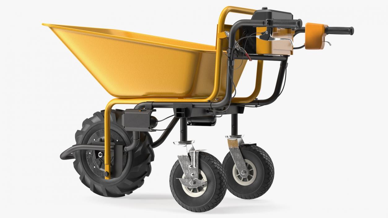 Electric Wheelbarrow with Bucket 3D