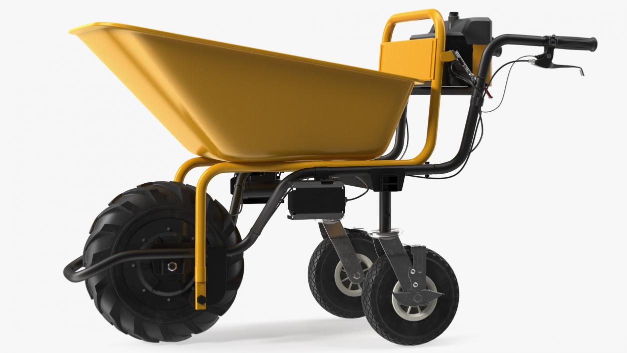 Electric Wheelbarrow with Bucket 3D