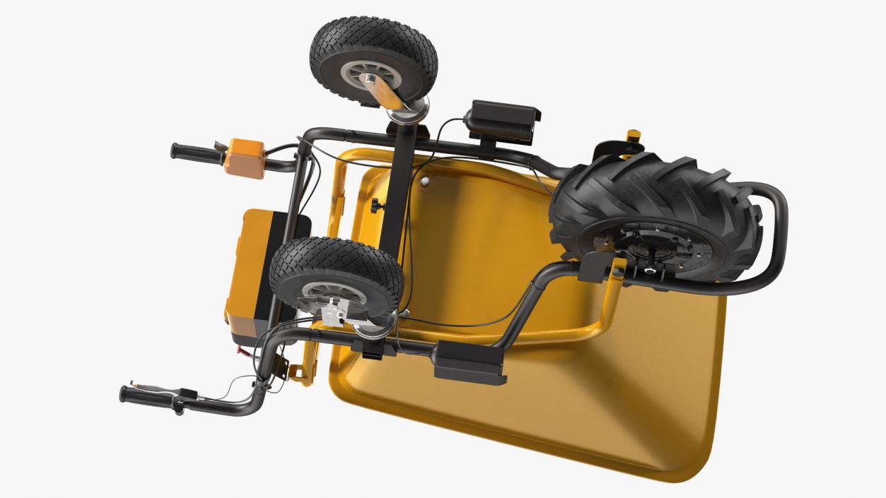 Electric Wheelbarrow with Bucket 3D