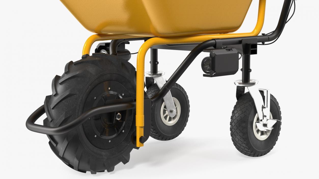 Electric Wheelbarrow with Bucket 3D