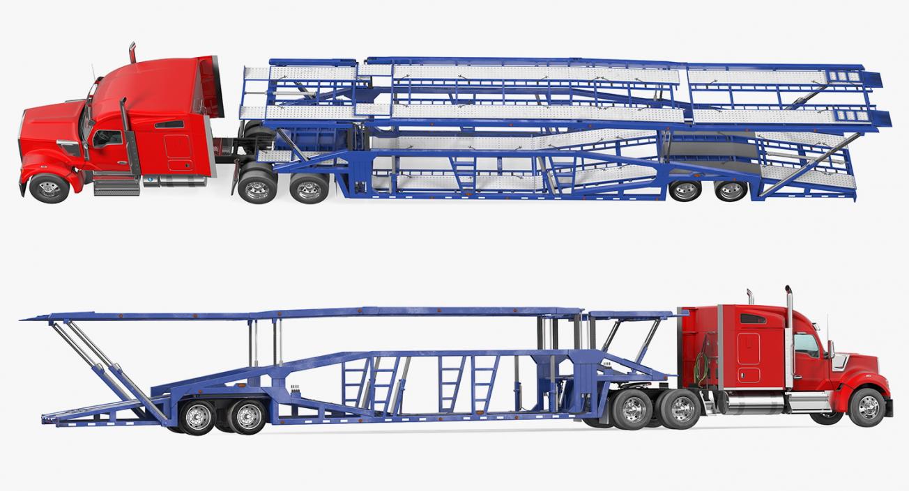 3D model Truck Hauler Trailer