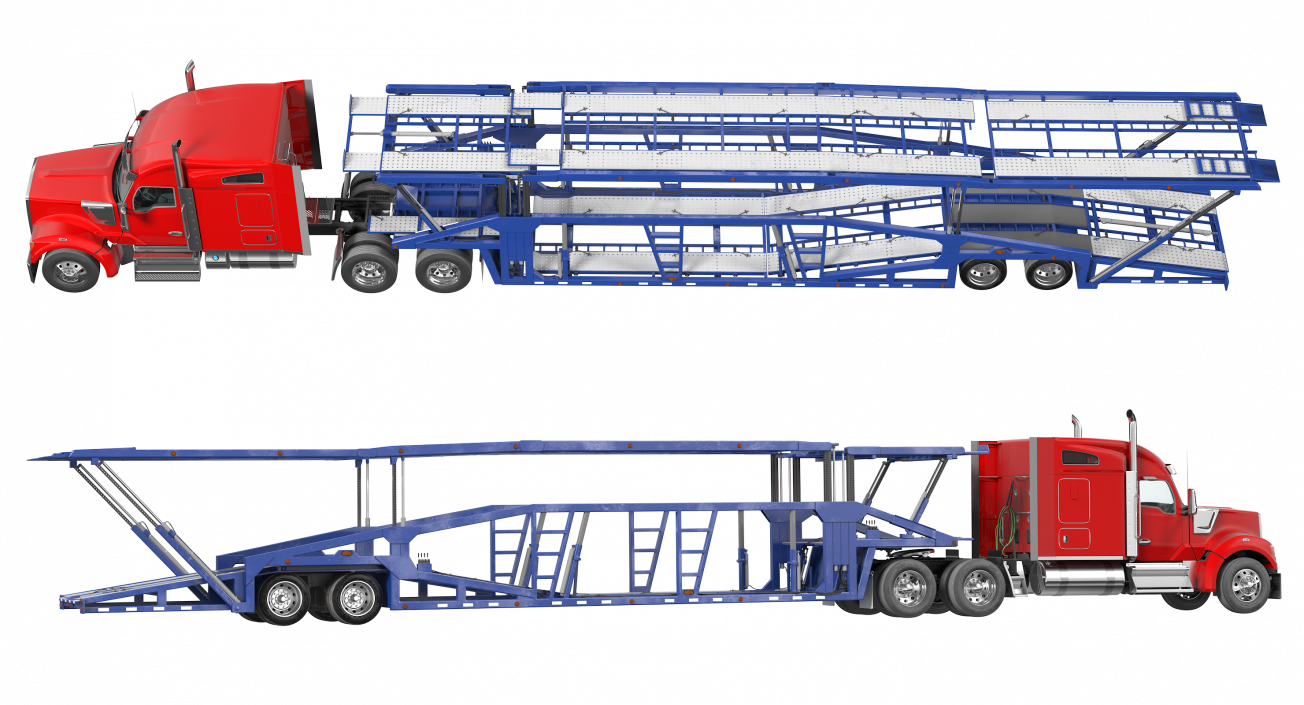 3D model Truck Hauler Trailer