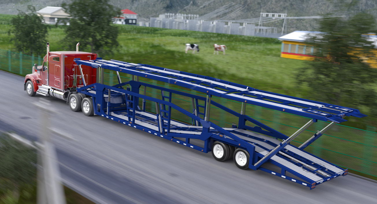 3D model Truck Hauler Trailer