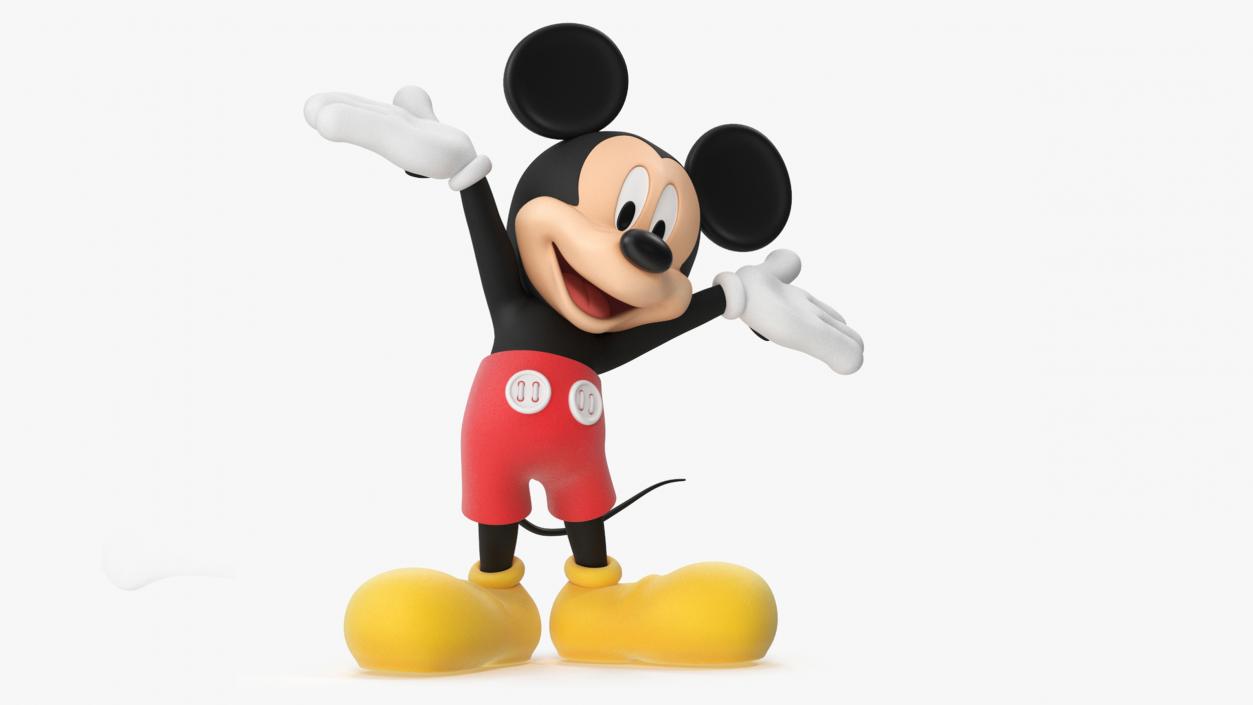 3D Cartoon Character Mickey Mouse Rigged for Maya