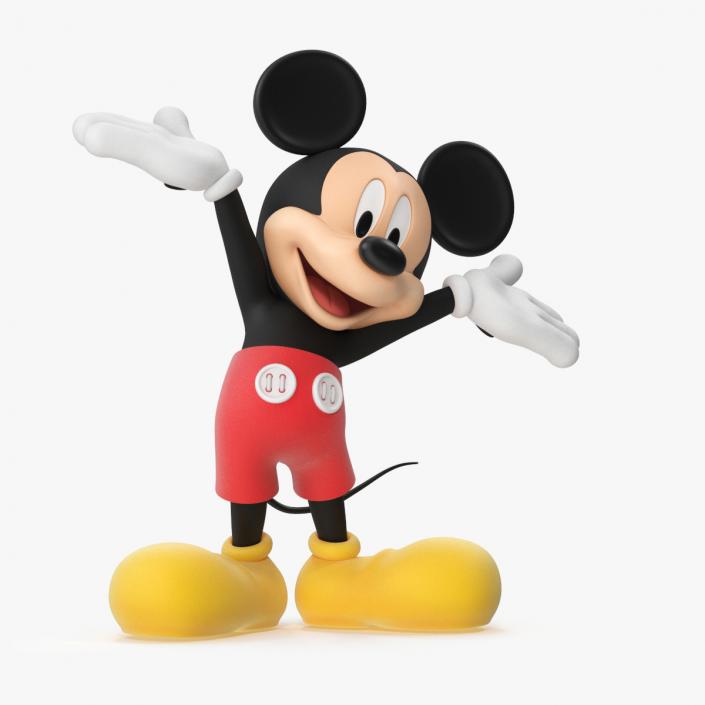 3D Cartoon Character Mickey Mouse Rigged for Maya