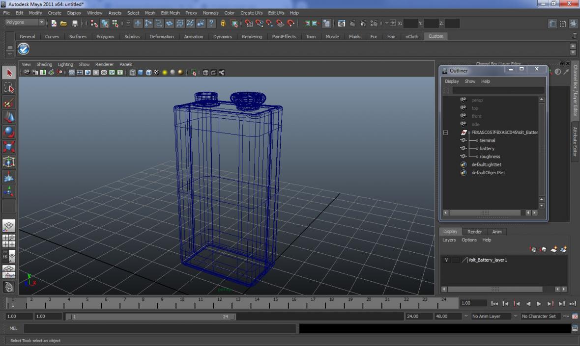 9-Volt Battery 3D model