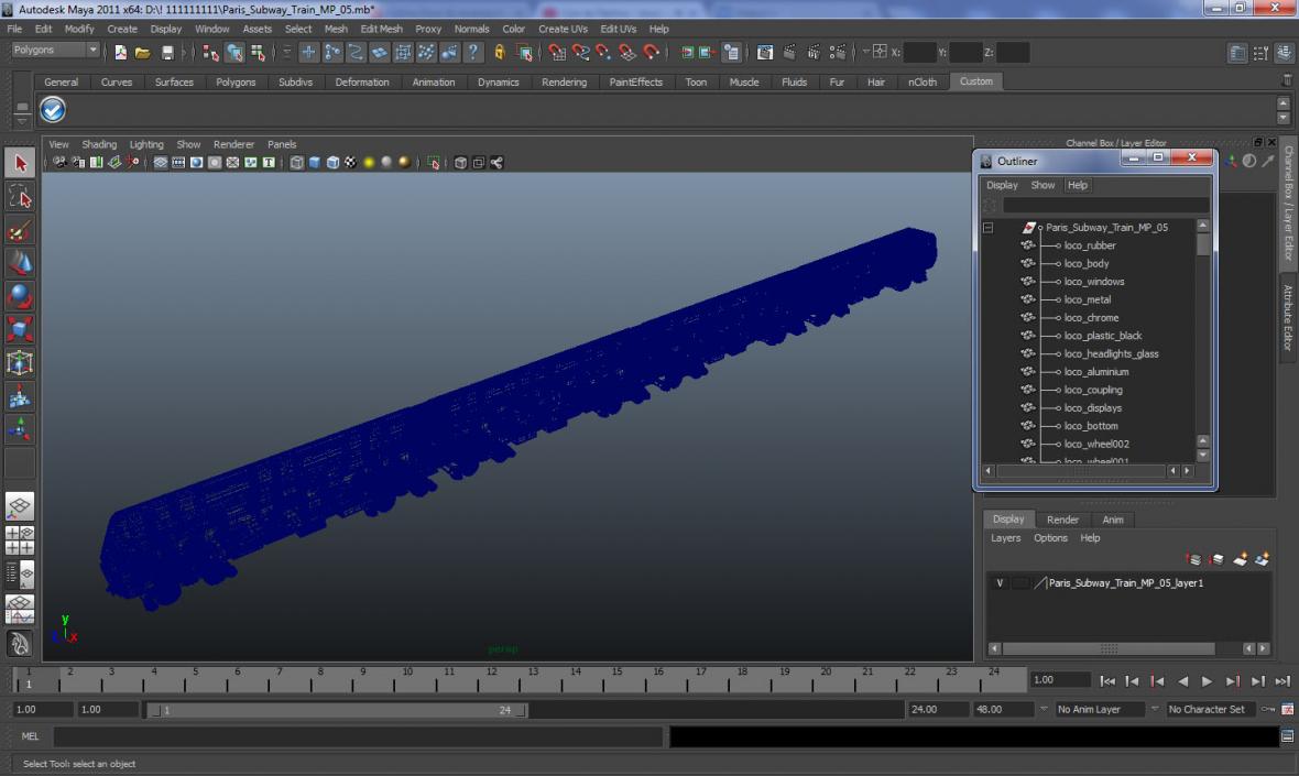 Paris Subway Train MP 05 3D model