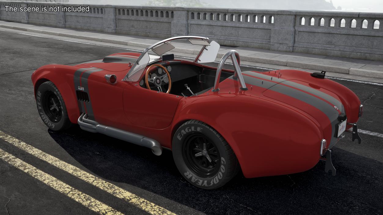 3D Shelby Cobra 1965 Red