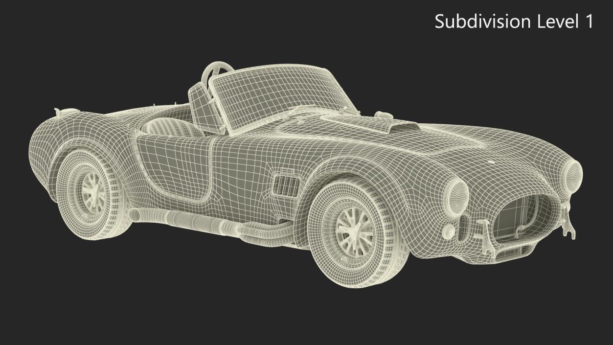 3D Shelby Cobra 1965 Red