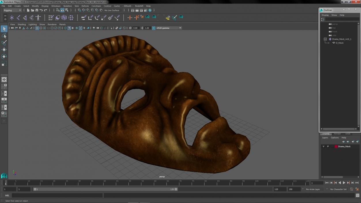 3D model Drama Mask