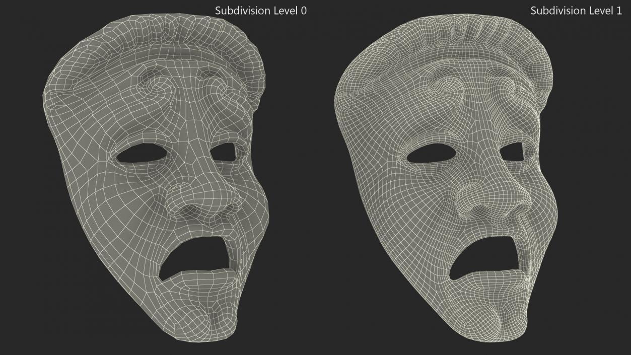 3D model Drama Mask