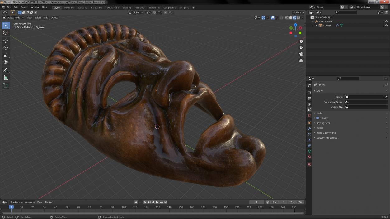 3D model Drama Mask