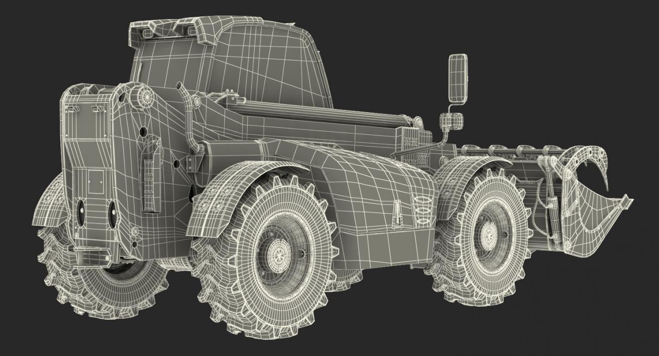 3D JCB 535 Forklift Bucket Dirty Rigged