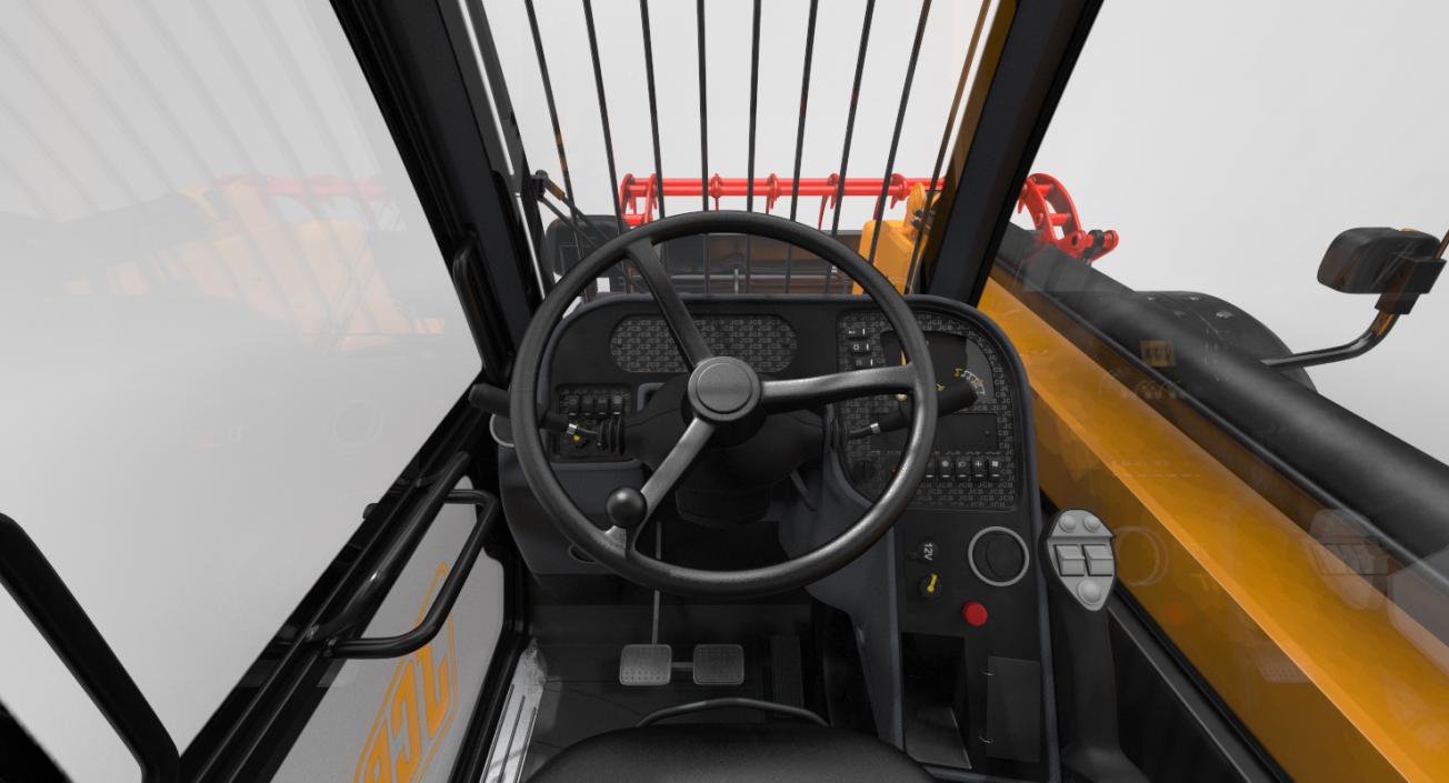 3D JCB 535 Forklift Bucket Dirty Rigged