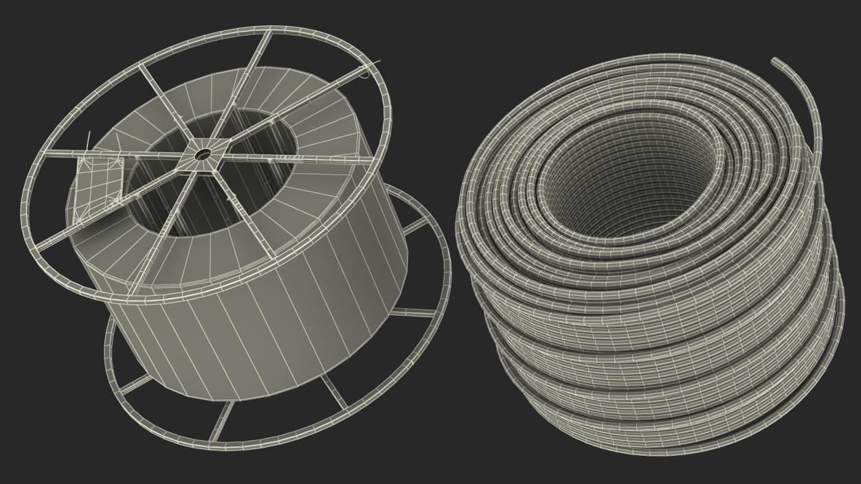 3D model Fiber Optic Cable Conduit Reel