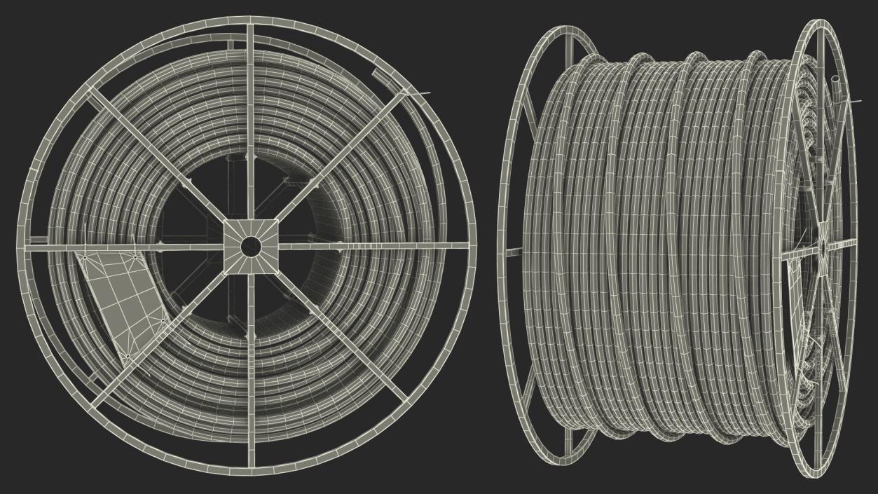 3D model Fiber Optic Cable Conduit Reel