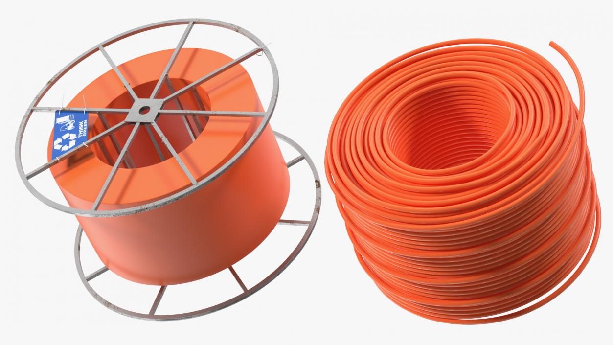 3D model Fiber Optic Cable Conduit Reel