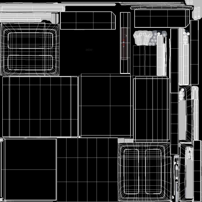 Commercial Dishwasher Asber with Plates 3D model