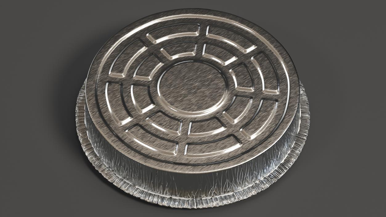 Round Disposable Aluminum Foil Pan 3D model