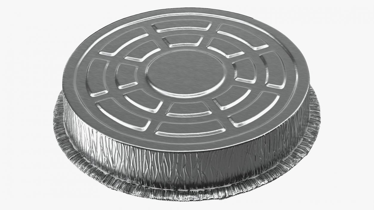 Round Disposable Aluminum Foil Pan 3D model