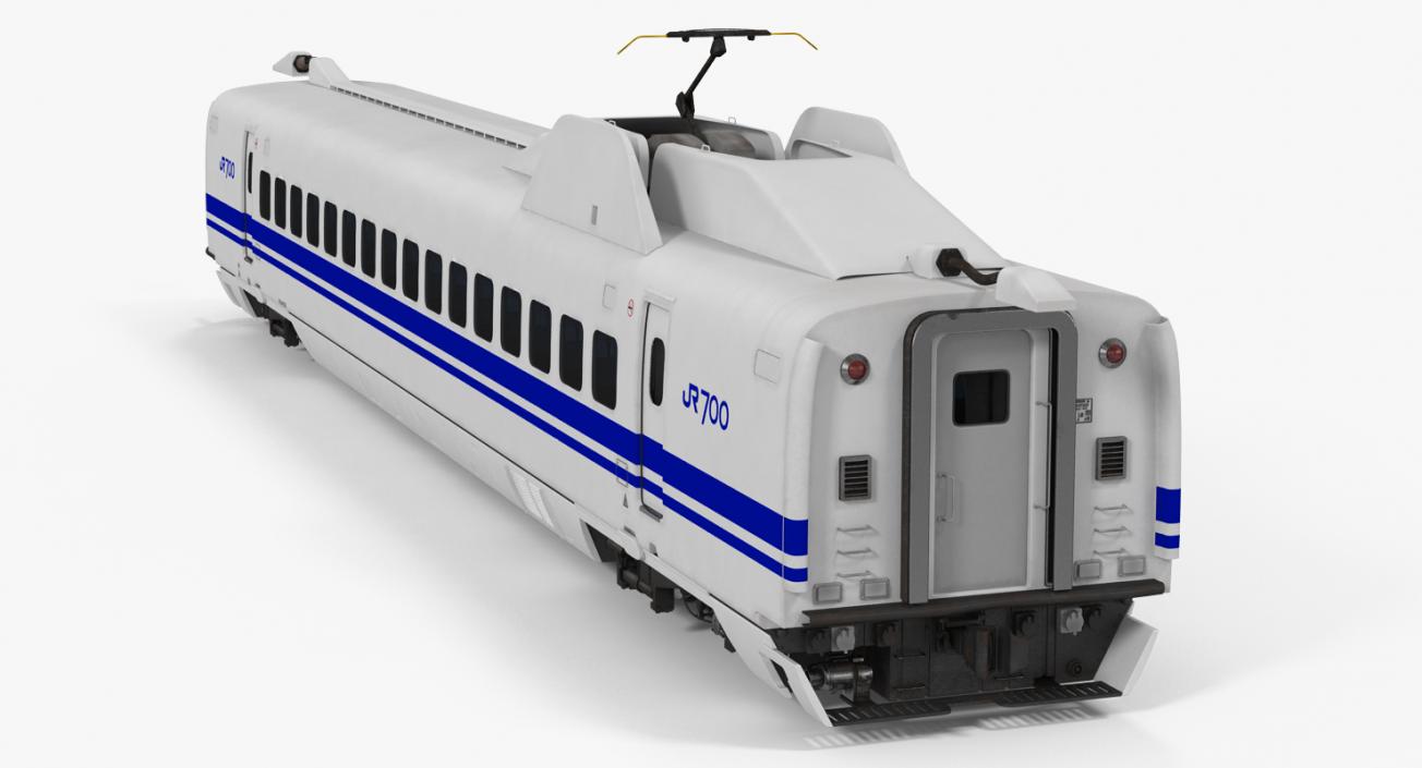 Bullet Train JR700 Passenger Car Japan Railways Rigged 3D model