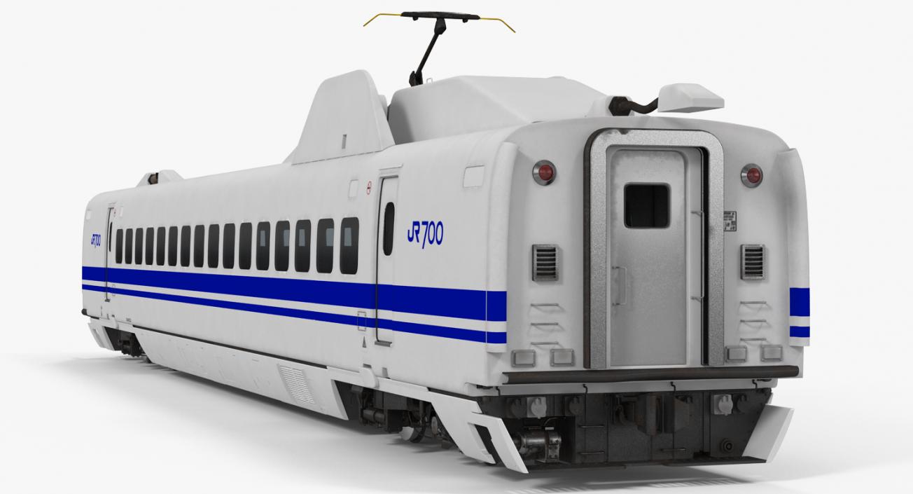 Bullet Train JR700 Passenger Car Japan Railways Rigged 3D model